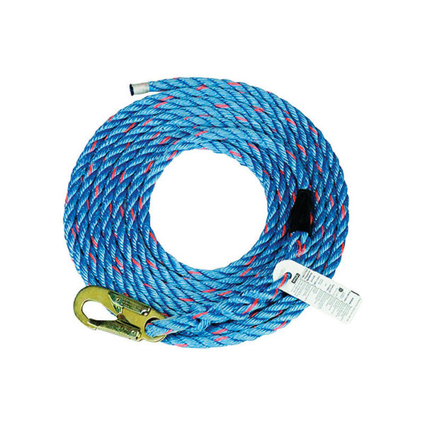 Safety Works Rope+Snap Hook 50' Blue 10096605